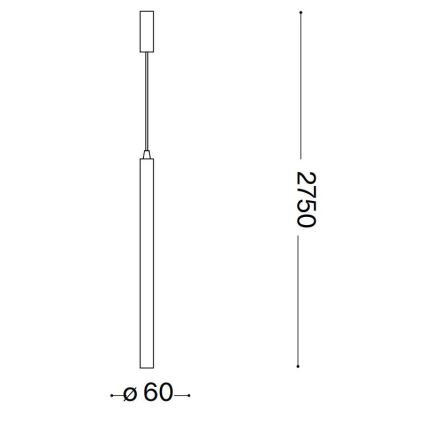 Ideal Lux - Lámpara LED colgante ULTRATHIN LED/11,5W/230V CRI 90 latón