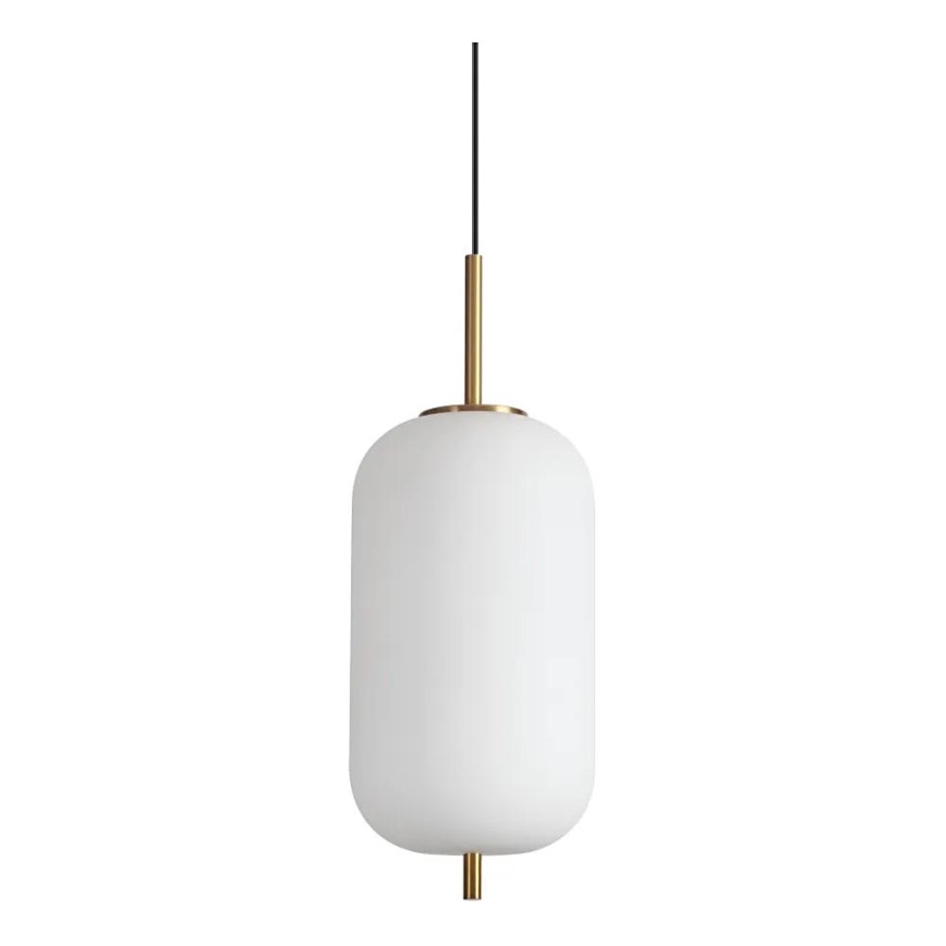 Ideal Lux - Lámpara LED colgante UMILE LED/20W/230V diá. 22 cm CRI 90 latón/blanco