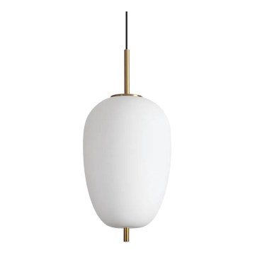 Ideal Lux - Lámpara LED colgante UMILE LED/20W/230V diá. 27 cm CRI 90 latón/blanco