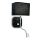 Ideal Lux - Lámpara LED flexible 1xE14/40W/230V + LED/1W/230V negro