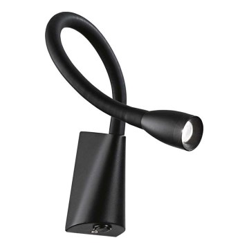 Ideal Lux - Lámpara pequeña LED flexible GOOSE LED/3W/230V CRI 90 negro