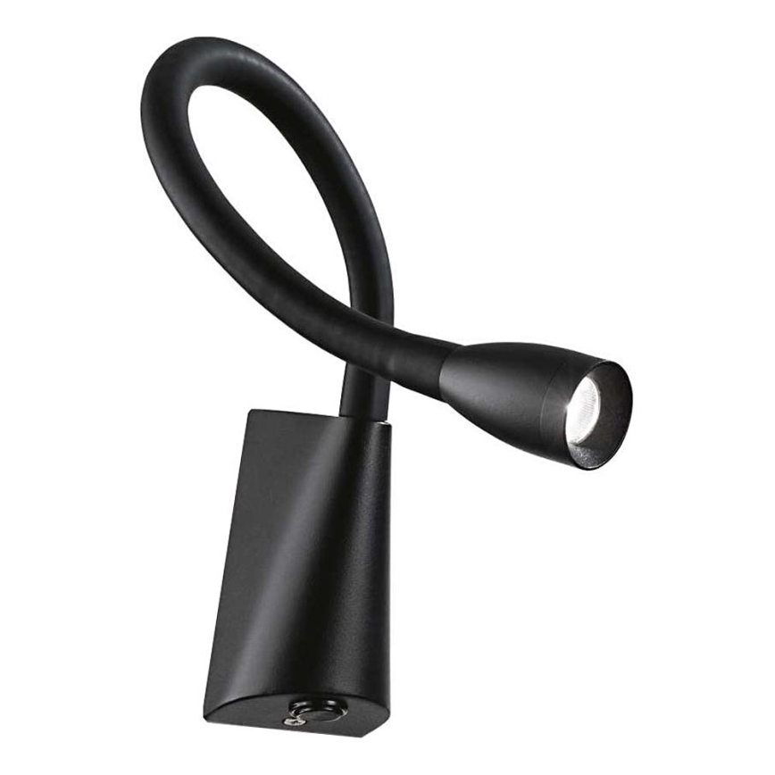 Ideal Lux - Lámpara pequeña LED flexible GOOSE LED/3W/230V CRI 90 negro