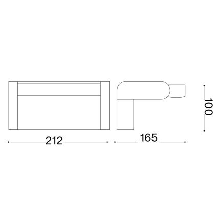 Ideal Lux - LED Aplique para exterior con sensor SWIPE LED/21W/230V CRI 90 IP54 antracita