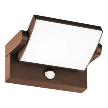 Ideal Lux - LED Aplique para exterior con sensor SWIPE LED/21W/230V CRI 90 IP54 marrón