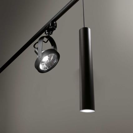 Ideal Lux - LED Lámpara colgante para sistema de rieles LOOK 1xGU10/7W/230V CRI90 negro