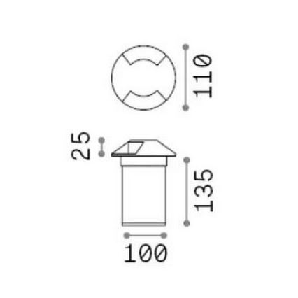 Ideal Lux - LED Lámpara empotrable de suelo ROCKET LED/3W/230V CRI 90 IP65 cromo mate