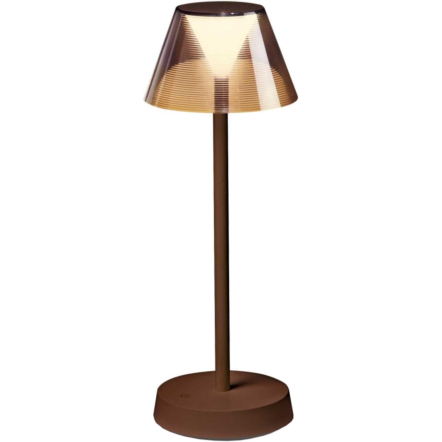 Ideal Lux - Lámpara LED táctil regulable LOLITA LED/2,8W/5V 2200 mAh IP54 marrón