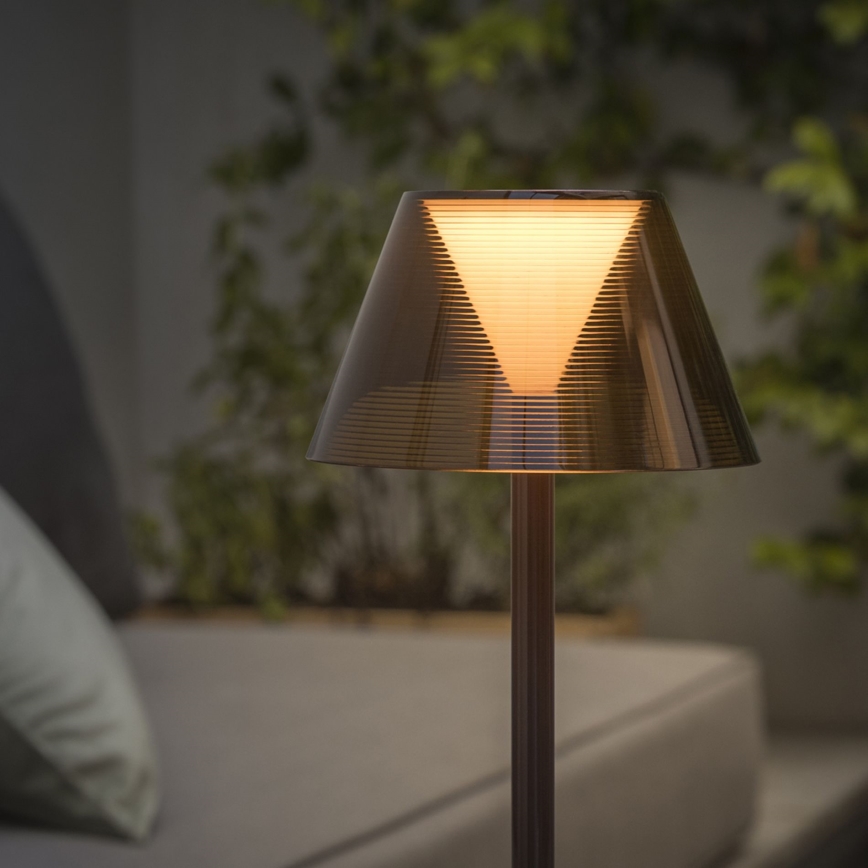Ideal Lux - Lámpara LED táctil regulable LOLITA LED/2,8W/5V 2200 mAh IP54 marrón