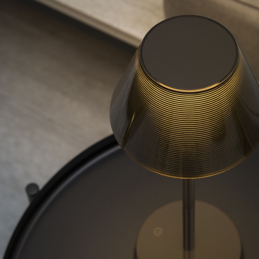 Ideal Lux - Lámpara LED táctil regulable LOLITA LED/2,8W/5V 2200 mAh IP54 marrón