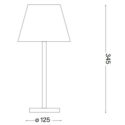 Ideal Lux - Lámpara LED táctil regulable LOLITA LED/2,8W/5V 2200 mAh IP54 marrón