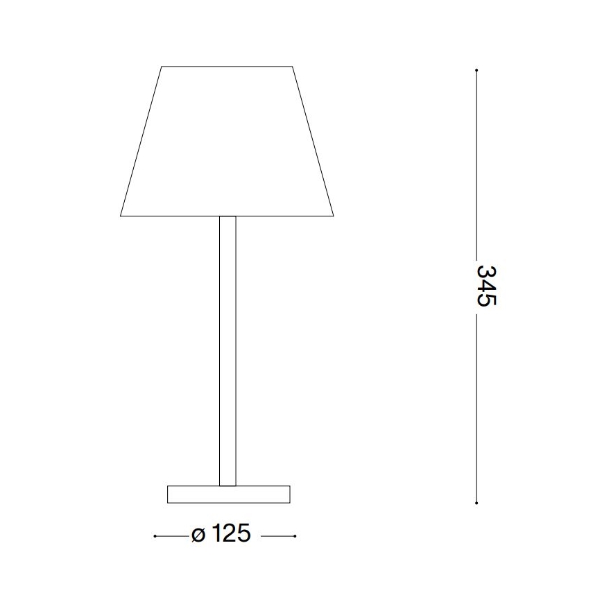 Ideal Lux - Lámpara LED táctil regulable LOLITA LED/2,8W/5V 2200 mAh IP54 marrón