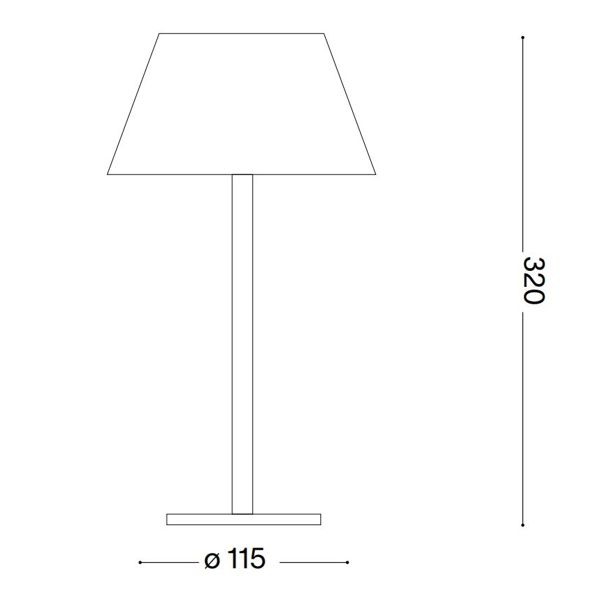 Ideal Lux - Lámpara LED de exterior táctil regulable PURE LED/1,5W/3,7V 2200 mAh CRI 90 IP54 marrón