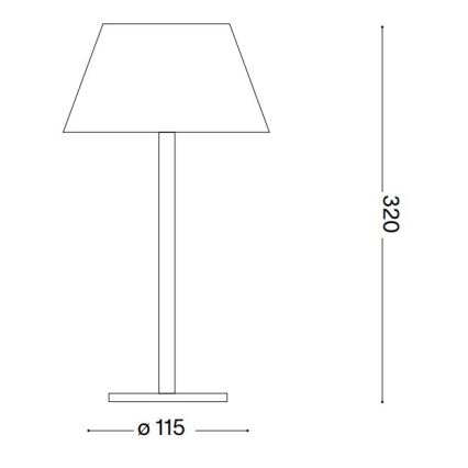 Ideal Lux - Lámpara LED de exterior táctil regulable PURE LED/1,5W/3,7V 2200 mAh CRI 90 IP54 negro