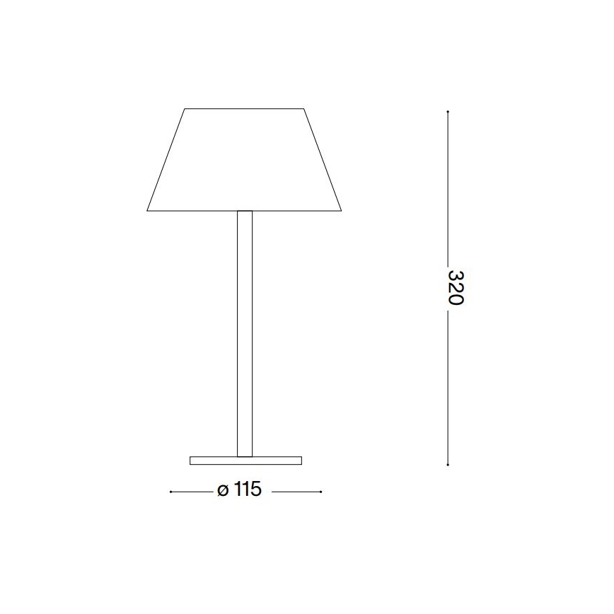Ideal Lux - Lámpara LED de exterior táctil regulable PURE LED/1,5W/3,7V 2200 mAh CRI 90 IP54 negro