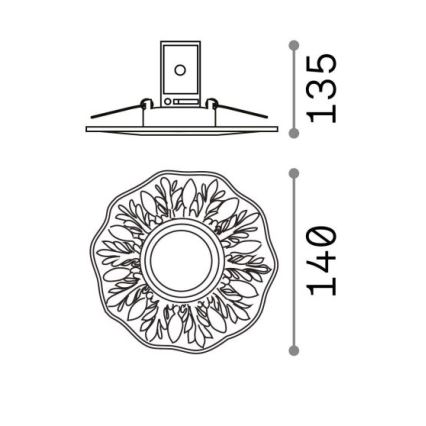 Ideal Lux - Plafón 1xGU10/50W/230V dorado