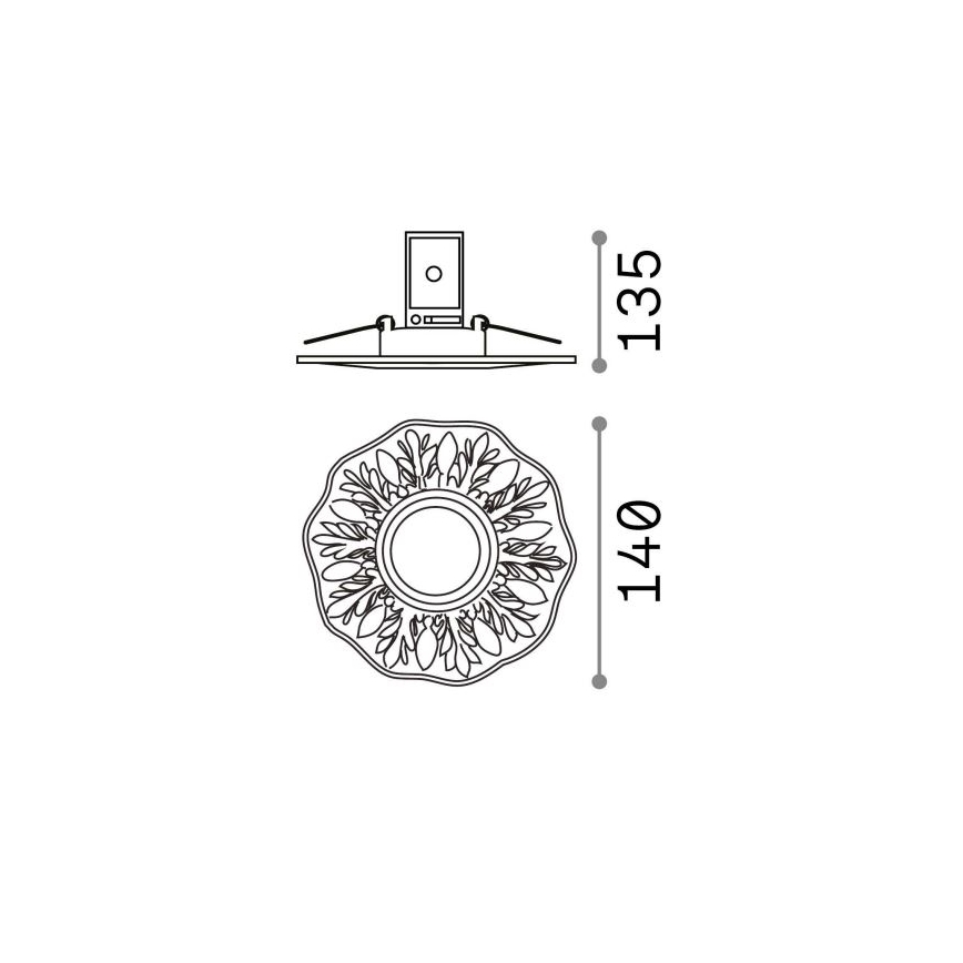Ideal Lux - Plafón 1xGU10/50W/230V dorado