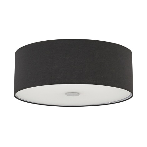 Ideal Lux - Plafón 4xE27/60W/230V negro