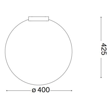 Ideal Lux - Plafón CARTA 1xE27/25W/230V diá. 40 cm blanco