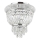 Ideal Lux - Plafón de cristal DUBAI 3xE14/28W/230V diá. 32 cm cromo brillante