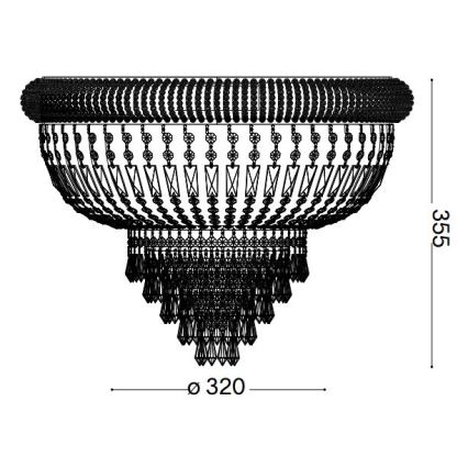 Ideal Lux - Plafón de cristal DUBAI 3xE14/28W/230V diá. 32 cm cromo brillante