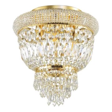 Ideal Lux - Plafón de cristal DUBAI 3xE14/28W/230V diá. 32 cm dorado