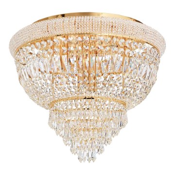 Ideal Lux - Plafón de cristal DUBAI 6xE14/28W/230V diá. 52 cm dorado