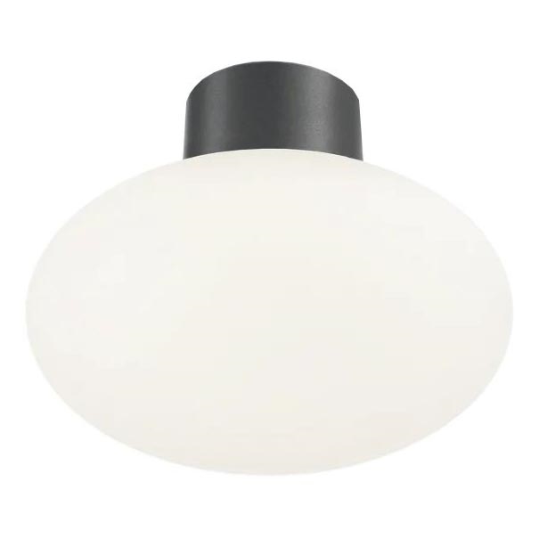 Ideal Lux - Plafón de exterior CLIO 1xE27/42W/230V IP44 antracita