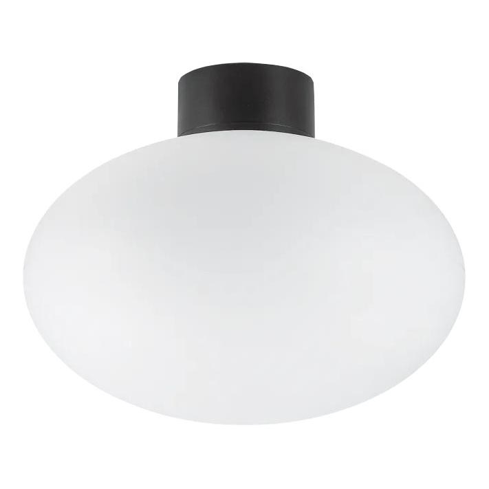 Ideal Lux - Plafón de exterior CLIO 1xE27/42W/230V IP44 negro