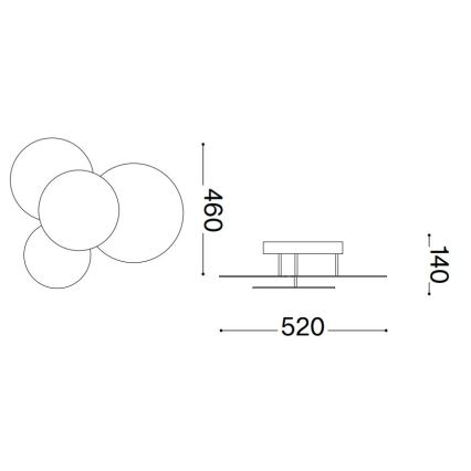 Ideal Lux - Plafón LED CLOUD LED/33W/230V CRI 90 blanco
