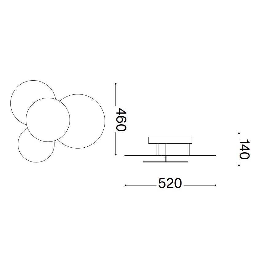 Ideal Lux - Plafón LED CLOUD LED/33W/230V CRI 90 blanco