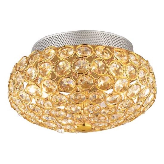 Ideal Lux - Plafón LED de cristal KING 3xG9/3W/230V diá. 25,5 cm dorado