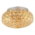 Ideal Lux - Plafón LED de cristal KING 3xG9/3W/230V diá. 25,5 cm dorado
