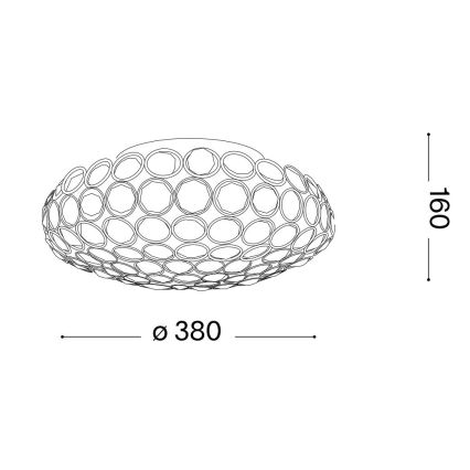 Ideal Lux - Plafón LED de cristal KING 5xG9/3W/230V diá. 38 cm cromo brillante