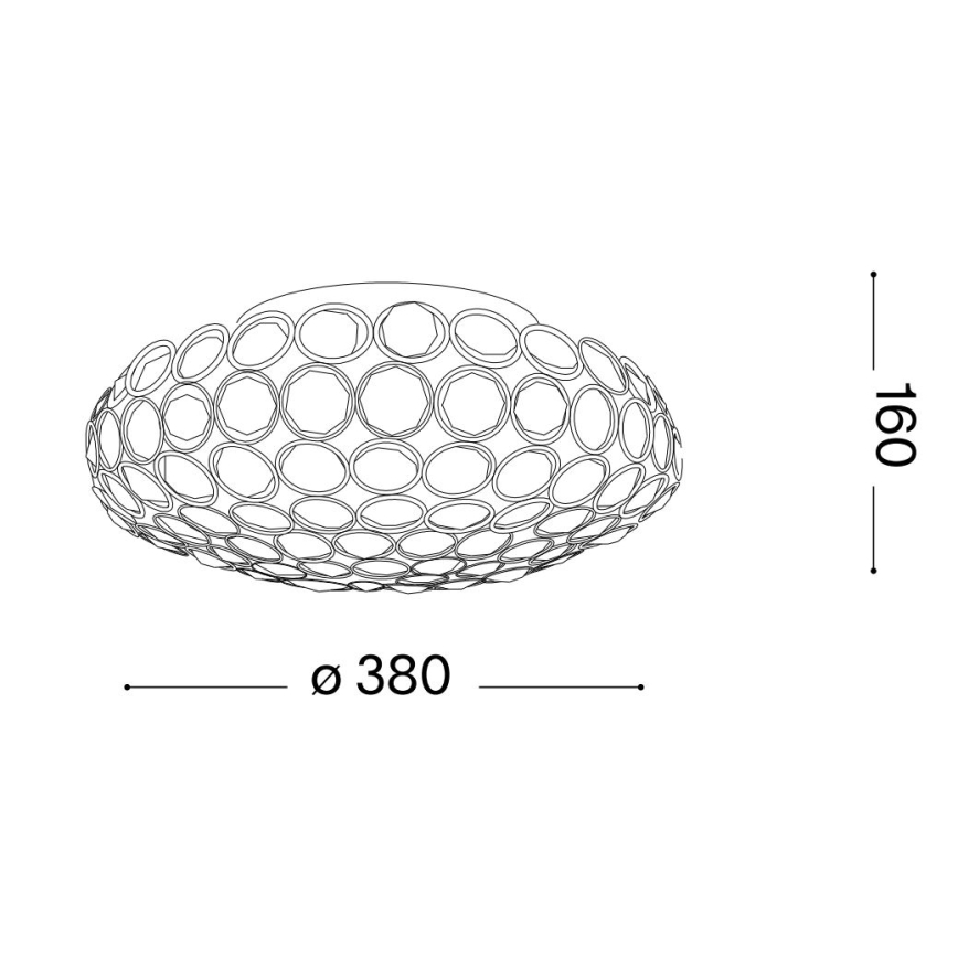 Ideal Lux - Plafón LED de cristal KING 5xG9/3W/230V diá. 38 cm cromo brillante