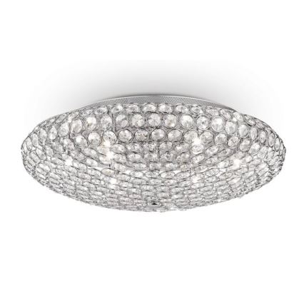 Ideal Lux - Plafón LED de cristal KING 9xG9/3W/230V diá. 53,5 cm cromo brillante