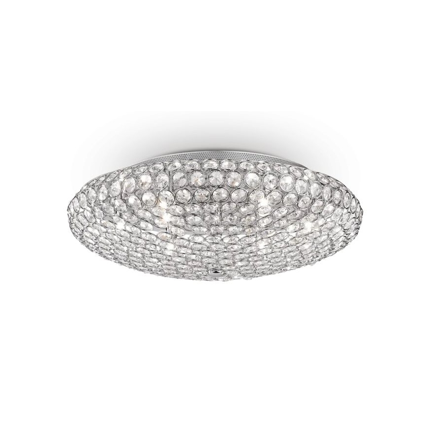 Ideal Lux - Plafón LED de cristal KING 9xG9/3W/230V diá. 53,5 cm cromo brillante