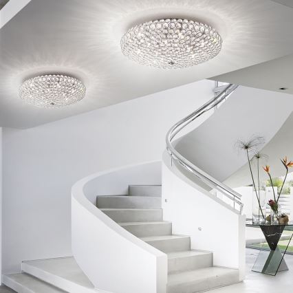 Ideal Lux - Plafón LED de cristal KING 9xG9/3W/230V diá. 53,5 cm cromo brillante