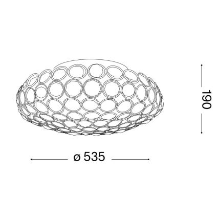Ideal Lux - Plafón LED de cristal KING 9xG9/3W/230V diá. 53,5 cm cromo brillante