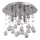 Ideal Lux - Plafón LED de cristal MOONLIGHT 5xG9/3W/230V diá. 26 cm cromo brillante
