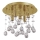Ideal Lux - Plafón LED de cristal MOONLIGHT 5xG9/3W/230V diá. 26 cm dorado