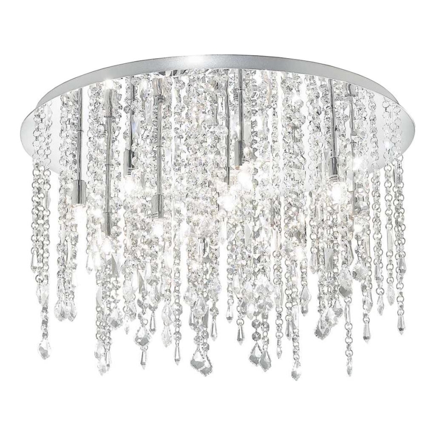 Ideal Lux - Plafón LED de cristal ROYAL 12xG9/3W/230V diá. 60 cm cromo brillante