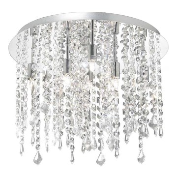 Ideal Lux - Plafón LED de cristal ROYAL 8xG9/3W/230V diá. 40 cm cromo brillante