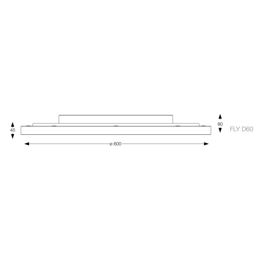 Ideal Lux - Plafón LED FLY LED/53W/230V 2700K diá. 60 cm CRI 90 IP40 blanco