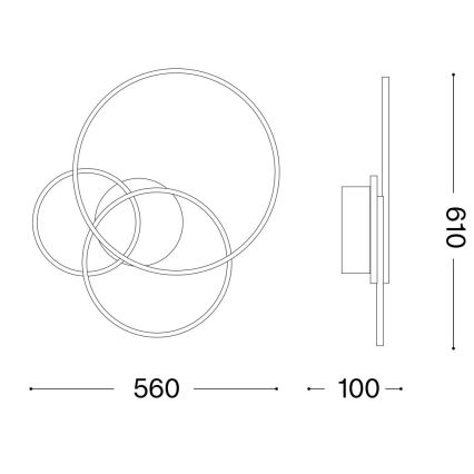 Ideal Lux - Plafón LED FRAME LED/41W/230V