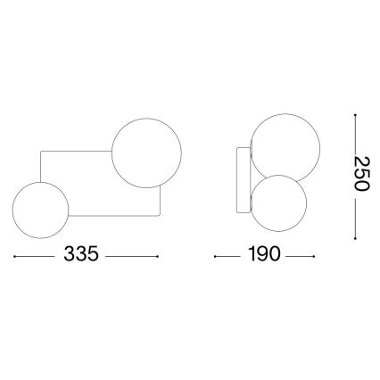 Ideal Lux - Plafón LED PENTA 2xG9/3W/230V dorado