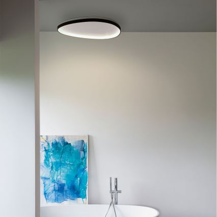Ideal Lux - Plafón LED regulable GEMINI LED/42W/230V diá. 81 cm CRI 90 negro