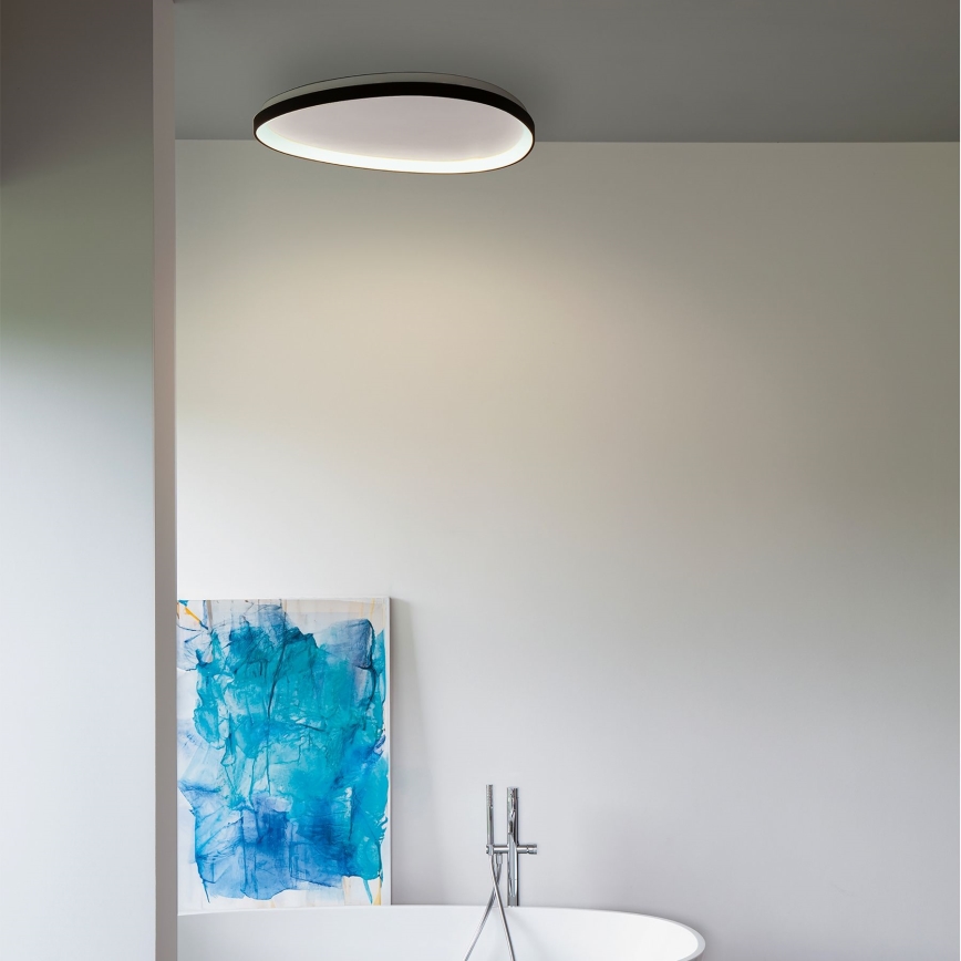 Ideal Lux - Plafón LED regulable GEMINI LED/42W/230V diá. 81 cm CRI 90 negro