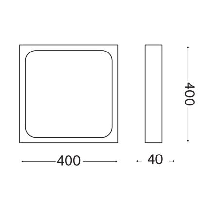 Ideal Lux - Plafón LED UNIVERSAL LED/36W/230V 40x40 cm CRI 90 blanco