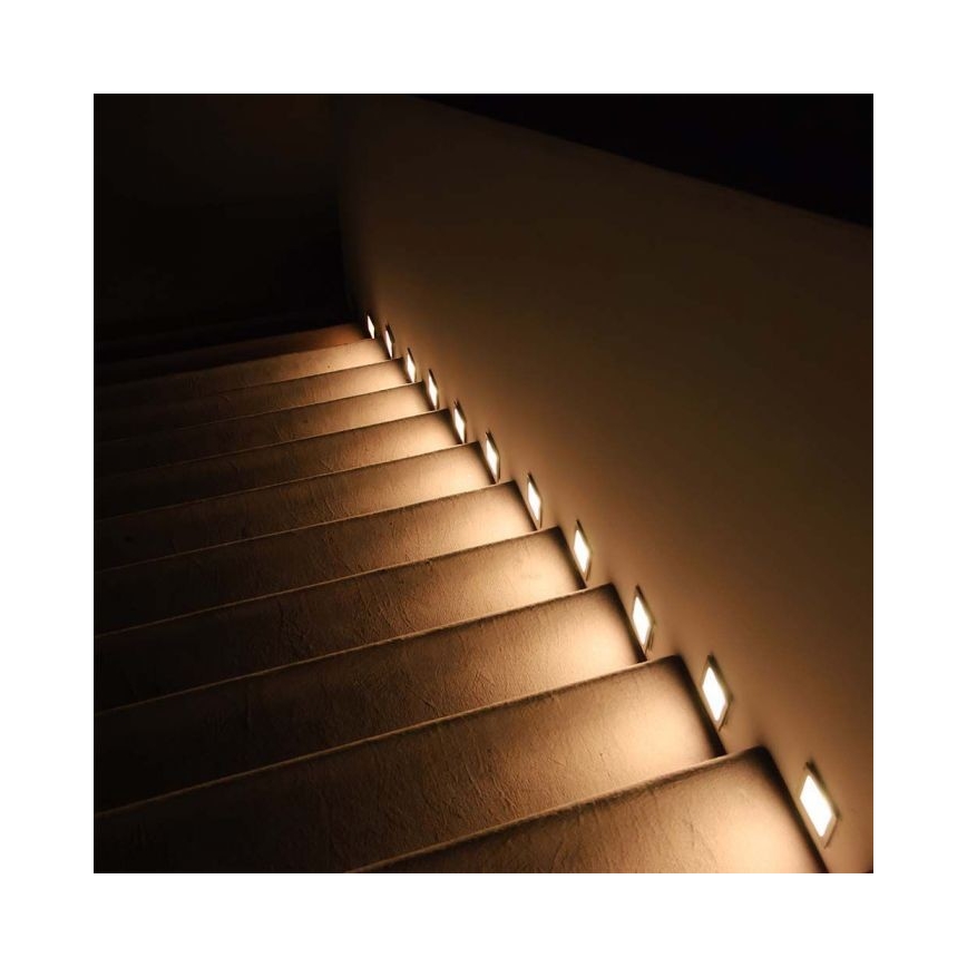 Iluminación de escalera LED exterior LED/3W/230V 3000K IP65 blanco