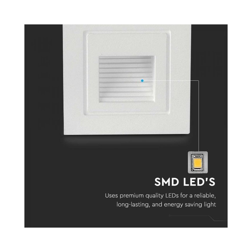 Iluminación de escalera LED exterior LED/3W/230V 3000K IP65 blanco